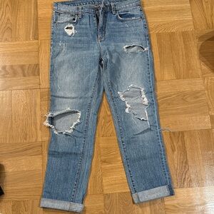 Carmar Light Blue Distressed Ankle Jeans